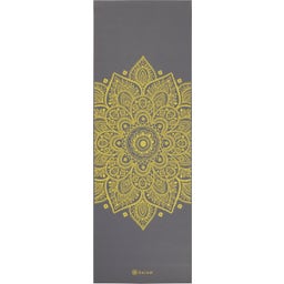 GAIAM Yogamatte Premium Sundial - Heidegrau mit zitronengelben Muster