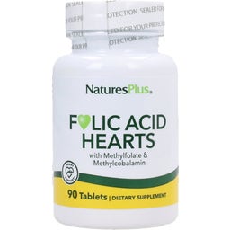 NaturesPlus Folic Acid Hearts - 90 tablets