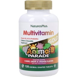 Animal Parade GOLD Multivitaminas - Multifrutas - 120 Comprimidos mastigáveis