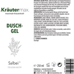 Kräuter Max Gel za prhanje žajbelj + - 250 ml