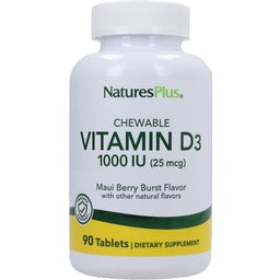 NaturesPlus Vitamin D3 1,000 IE - 90 chewable tablets