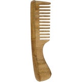 Pettine in Legno Neem a Denti Larghi con Impugnatura